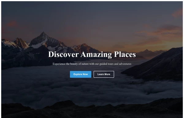 Responsive Hero Section with Parallax Background Image