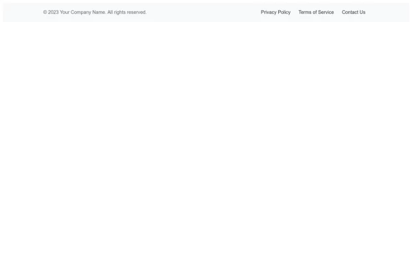 Responsive Minimal Footer