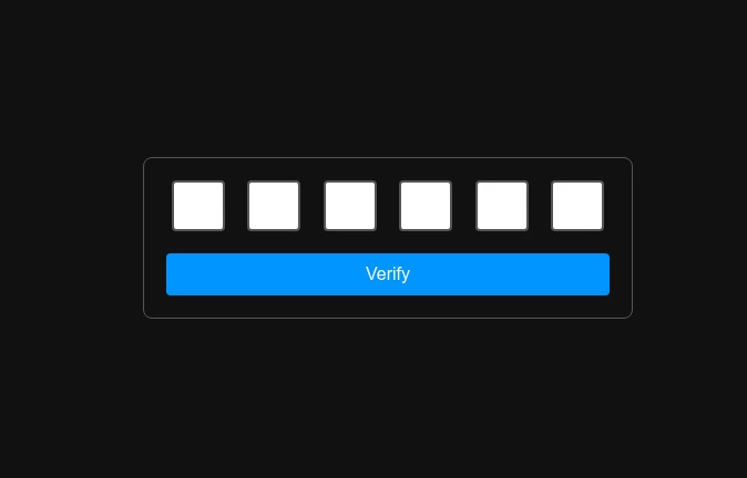 Responsive OTP Input Form with Dark Mode