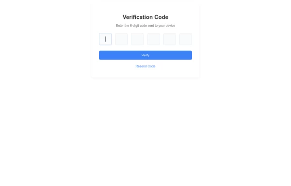 Sleek OTP Input Fields with Auto-Focus Transition