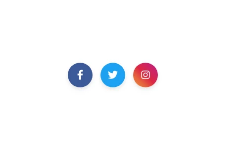 Social Media Icon Buttons with Animated Tooltips