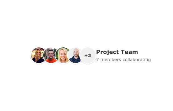 Stacked Profile Images UI Component
