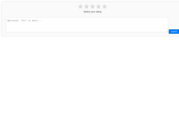 Star Rating Component with Feedback