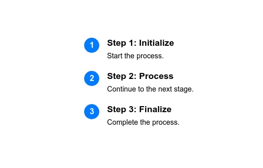 Steps UI example
