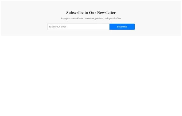 Subscribe to Newsletter form