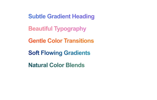 Subtle Text Gradients for Web Headings