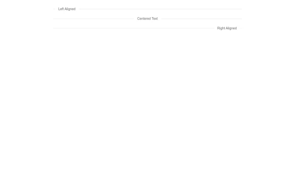 Text Divider with Customizable Positioning