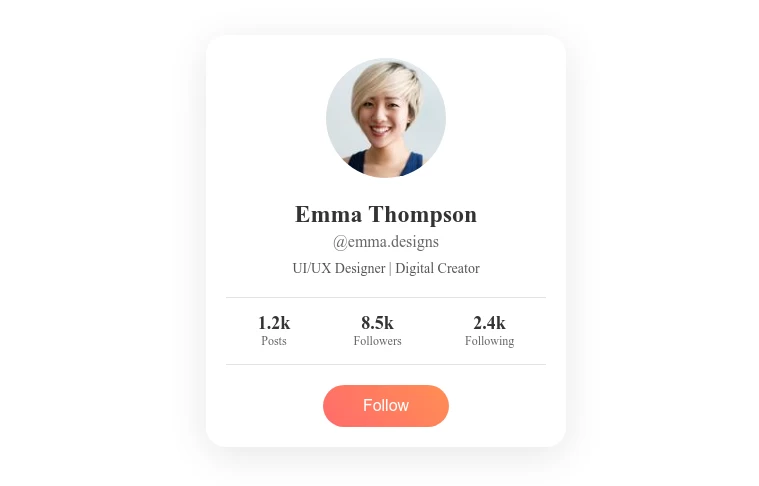 User Profile Card
