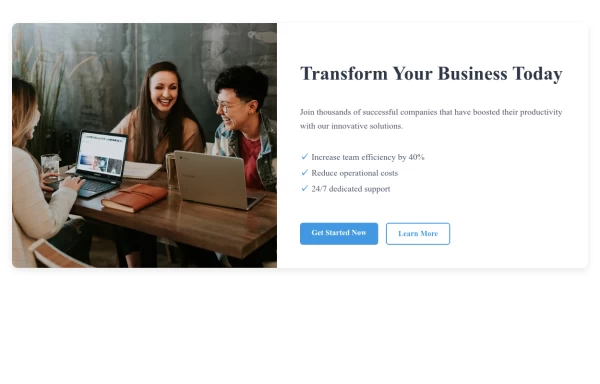 Visual CTA Banner with Responsive Design