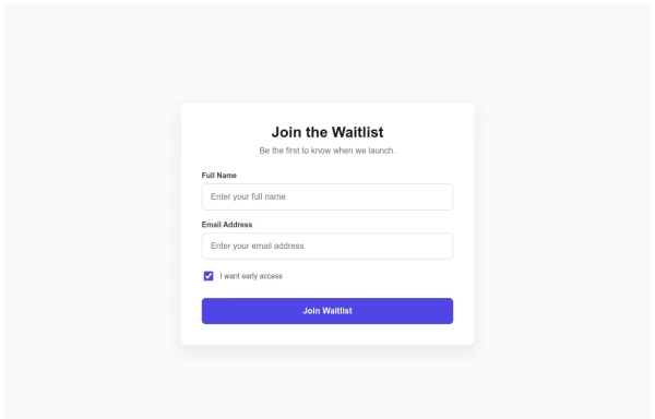 Waitlist Form